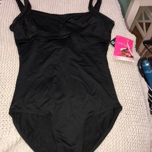 Black open back Leotard